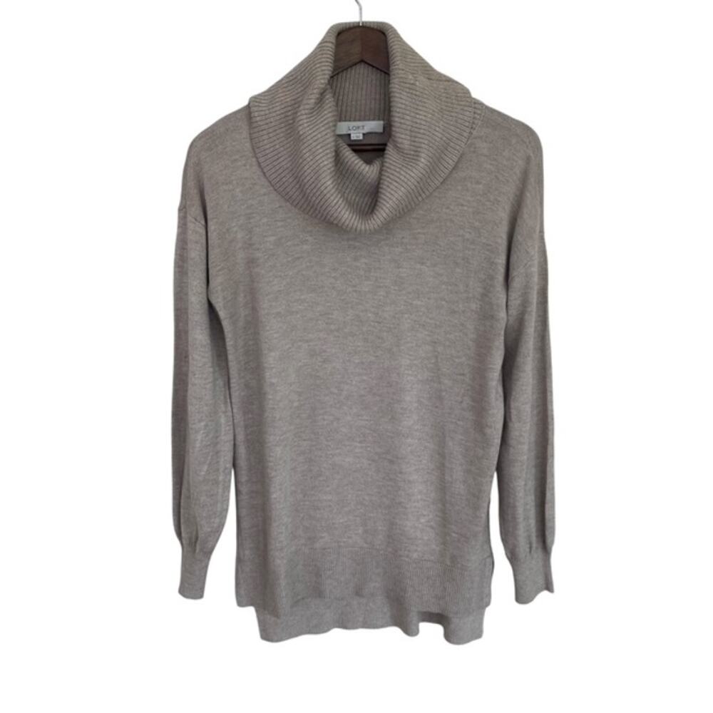 Loft Beige Cowl Neck Sweater - Size Small